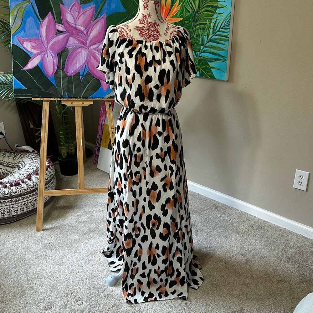 Giddy up Glamour Boutique cheetah leopard print dress small